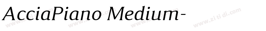 AcciaPiano Medium字体转换